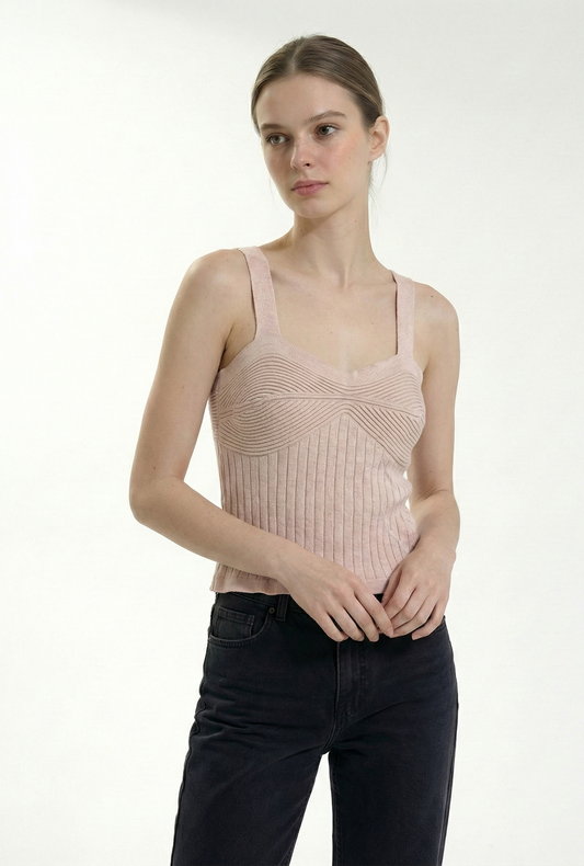 Top Tejido Efecto Corset (Bustier) | Hilo Bremer | Art. 702