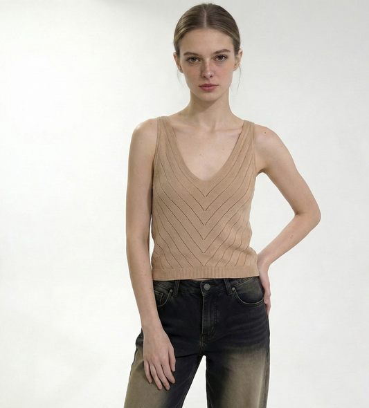 Musculosa Bremer Escote V Punto Espiga | Art. 701